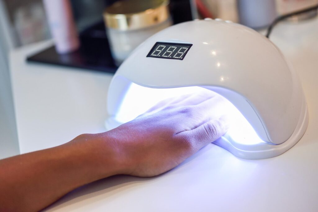 UV lamps for nails in a nail salon