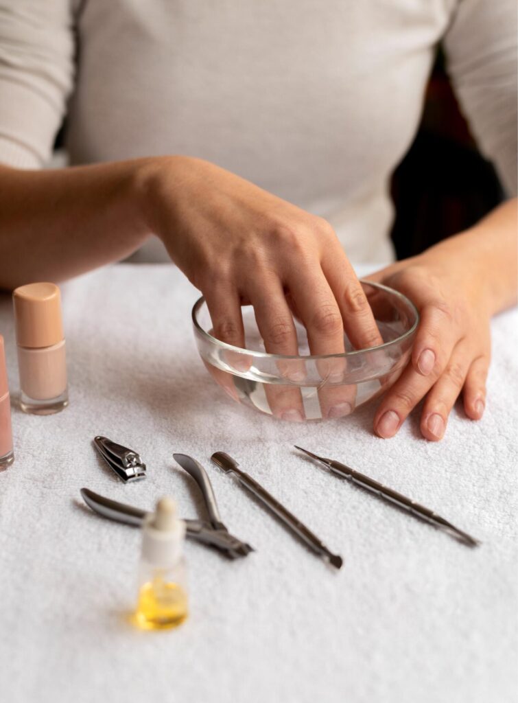 Soaking hand tips in natural remedies that's How to Treat Cuticles Properly