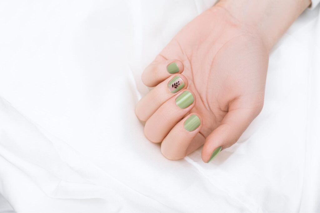 Beautiful nude nails with a sleek gel polish for a sophisticated look.