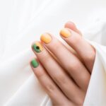 March Nails Design green and yellow